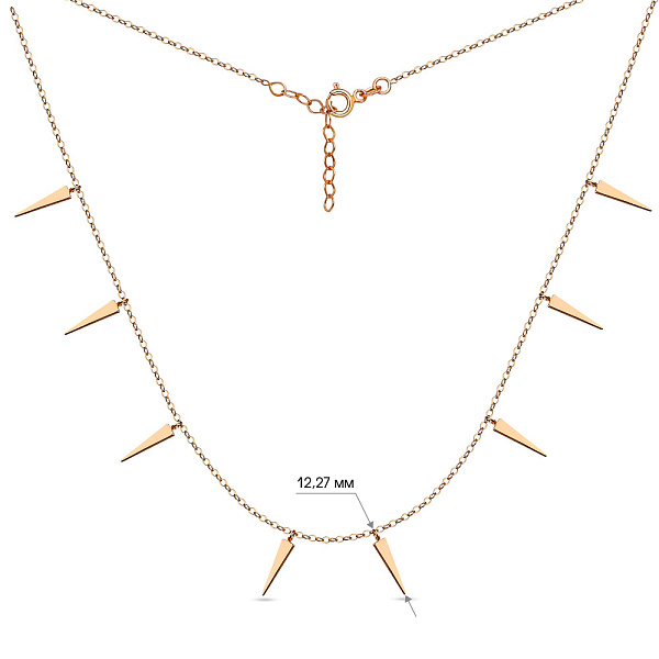 Золоте кольє з трикутними підвісками (арт. 351925) – зображення 3
