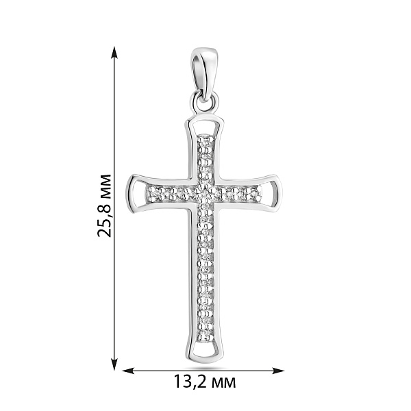 Золотий хрестик з діамантами (арт. 3104074202) – зображення 2