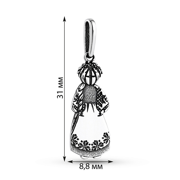 Серебряный подвес Берегиня (арт. 7903/89070-ч) – изображение 2