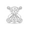 Серебряная брошь мишка с фианитами (арт. 7505/247) – изображение 1