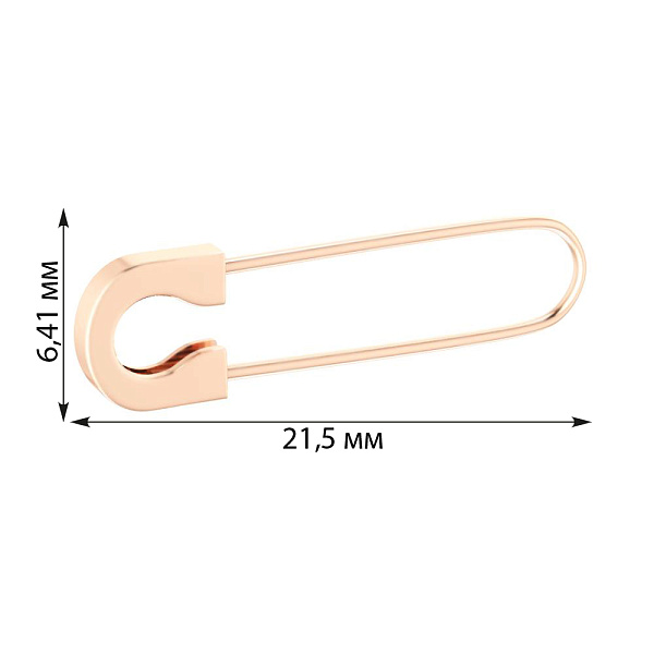 Булавка из красного золота без камней (арт. 360105) – изображение 2