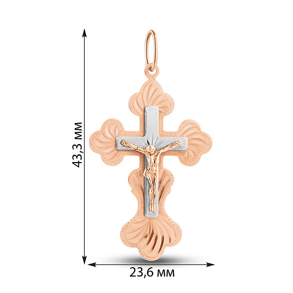 Золотой крестик с распятием (арт. 500023) – изображение 3