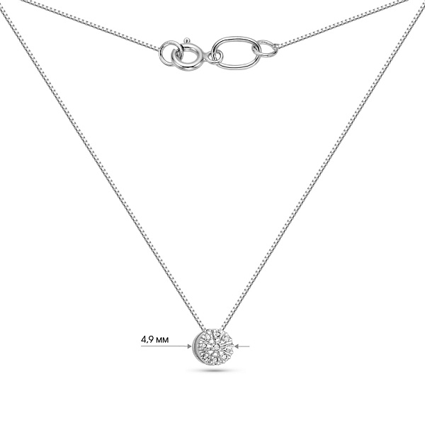 Колье из белого золота с бриллиантами (арт. Ц011284010/2б) – изображение 3