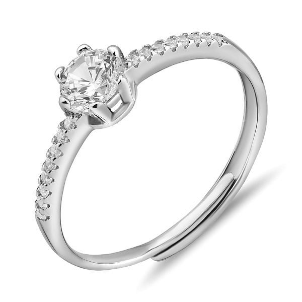 Серебряное кольцо с дорожкой из фианитов (арт. 7501/8066) – изображение 1