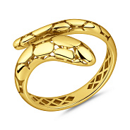 Фото Кольцо из желтого золота Змея без камней (арт. 1401002ж)