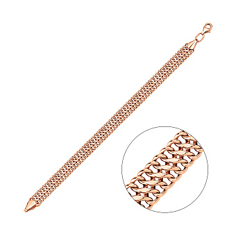 Фото Браслет из красного золота плетения Восьмерка (арт. 311805)