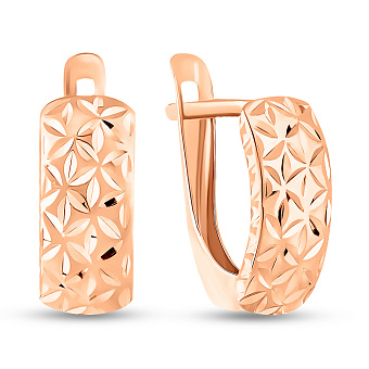 Золоті сережки з алмазною гранню (арт. 120611)