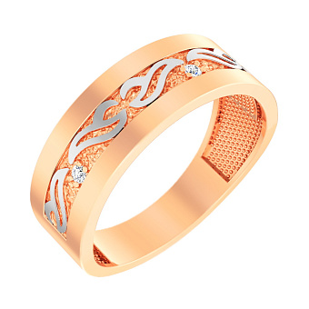 Фото Золота каблучка з фіанітами (арт. 145100)