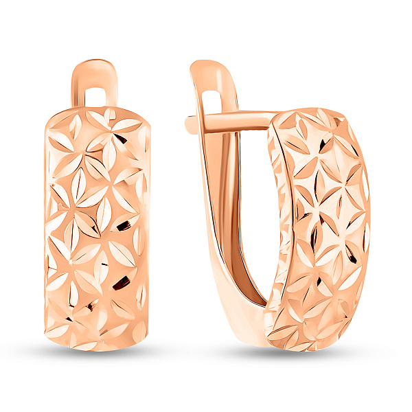 Золоті сережки з алмазною гранню (арт. 120611) – зображення 1