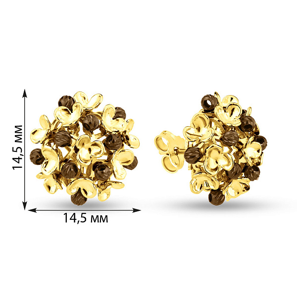 Сережки из желтого золота Francelli (арт. 1091612жкр) – изображение 2