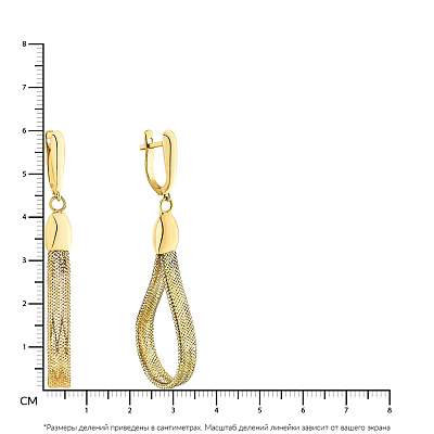 Сережки-підвіски Francelli з жовтого золота  (арт. 108190ж)