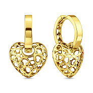 Фото Серьги из желтого золота Сердечки (арт. 1101026ж)