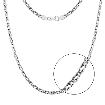 Фото Серебряное колье-цепочка плетения Фантазийное (арт. 7908/1045-ч)