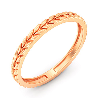 Тонкое золотое кольцо Колосок (арт. 1401071)