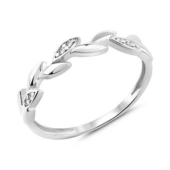 Золотое кольцо Веточка с бриллиантами (арт. К011787б)