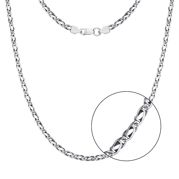 Серебряное колье-цепочка плетения Фантазийное (арт. 7908/1045-ч) – изображение 1