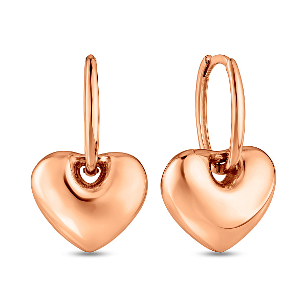 Золоті сережки Сердечка (арт. 1101223) – зображення 1