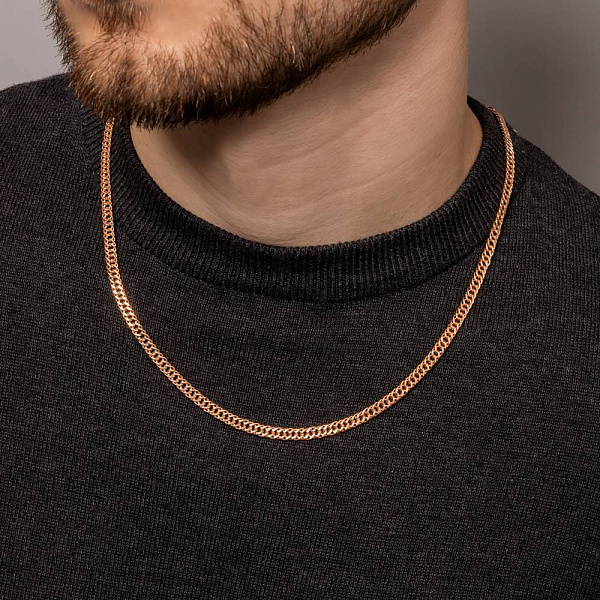 Ланцюжок з червоного золота плетіння Ромб (арт. 303010) – зображення 2