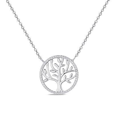 Кольє зі срібла &quot;Сімейне дерево&quot; з фіанітами (арт. 7507/1140)