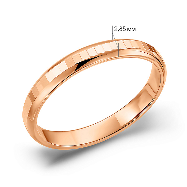 Обручальное кольцо из красного золота (арт. 239257) – изображение 2