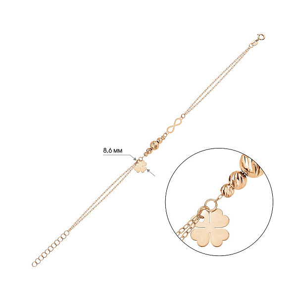 Браслет из красного золота (арт. 326323) – изображение 4