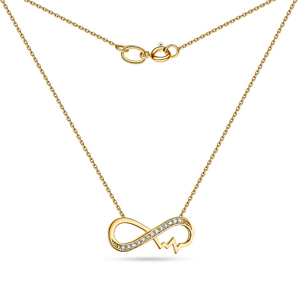 Колье из желтого золота с фианитами (арт. 352141ж) – изображение 2