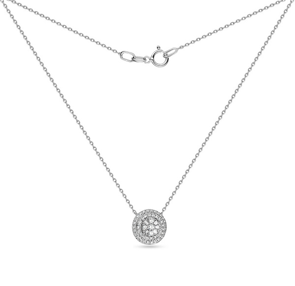 Кольє з білого золота з діамантами (арт. Ц341212015б) – зображення 2