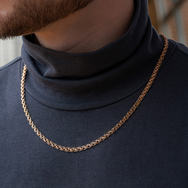 Цепочка из красного золота плетения Ручеек (арт. ц3013425) – изображение 3