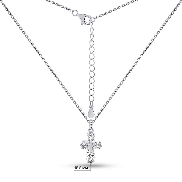 Серебряное колье с фианитами (арт. 7507/2211) – изображение 3