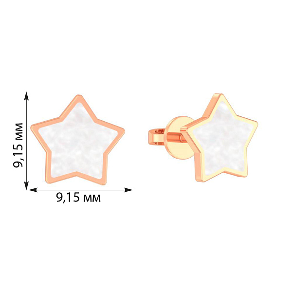 Золоті сережки-пусети (арт. 111215еп) – зображення 5