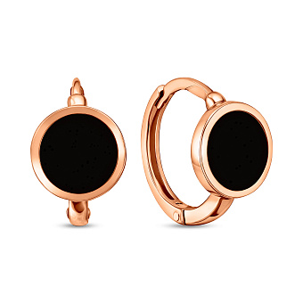 Серьги Лýна из красного золота с эмалью (арт. 1101091еч)