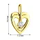 Підвіска з жовтого золота Два серця з фіанітом (арт. 440353ж) – зображення 2