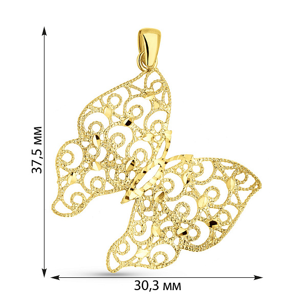 Кулон з жовтого золота Francelli (арт. 424906ж) – зображення 3