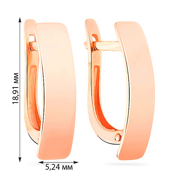 Золоті сережки без каменів (арт. 110460) – зображення 5