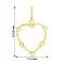 Підвіска Серце з жовтого золота з фіанітами (арт. 423554ж) – зображення 2
