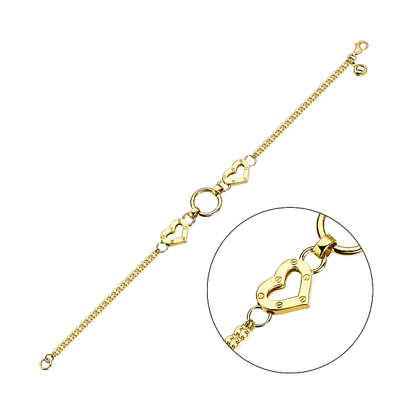 Браслет з жовтого золота з фіанітом (арт. 324422жкрП1) – зображення 1