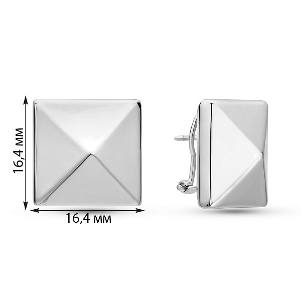 Серьги Francelli из белого золота без камней (арт. е1091984б) – изображение 2