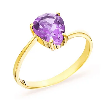 Каблучка золота з аметистом (арт. 140467Пжа)
