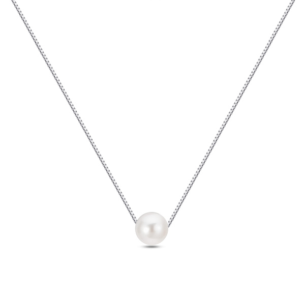 Серебряное колье с жемчугом (арт. 7507/2435жб) – изображение 2