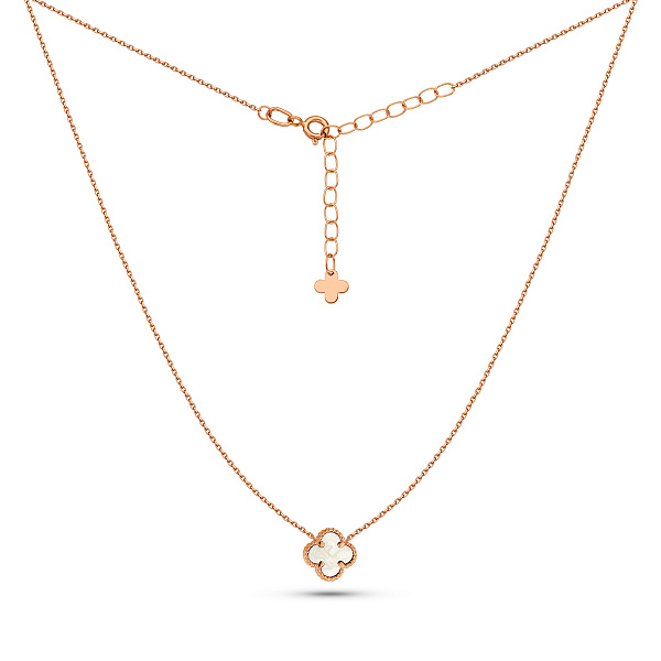 Колье Клевер из красного золота с перламутром (арт. 361496/8п) – изображение 2