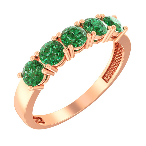 Золотое кольцо с фианитами (арт. 141049з) – изображение 1