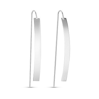 Серьги из белого золота  (арт. 1091089б)