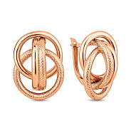 Фото Серьги из красного золота с алмазной гранью (арт. 1092144)