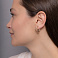 Золотые сережки Гвоздь с фианитами (арт. 1092220) – изображение 3