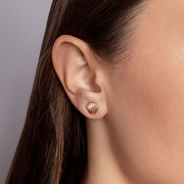 Золотые серьги-пусеты (арт. 1101040) – изображение 2