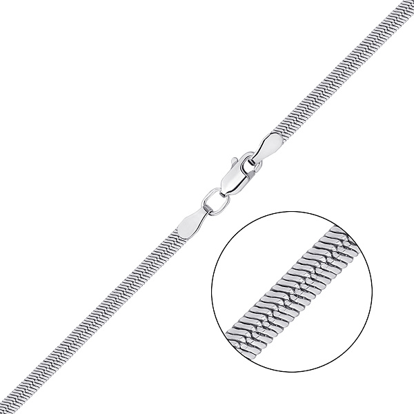Ланцюжок зі срібла плетіння Снейк плоский (арт. 7508/3-0353.40.2) – зображення 1