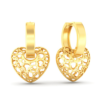Золоті сережки Сердечка (арт. 1101026ж)