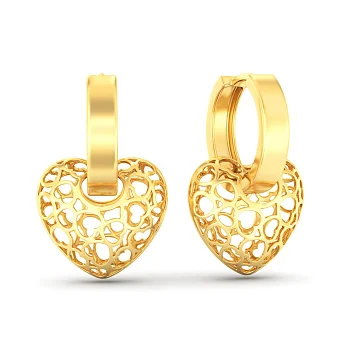 Золоті сережки Сердечка (арт. 1101026ж)