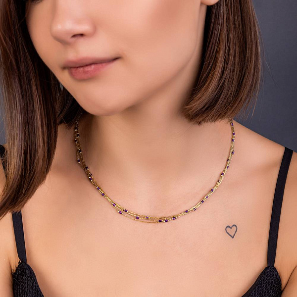 Колье Francelli из желтого золота (арт. 351581жф) – изображение 2