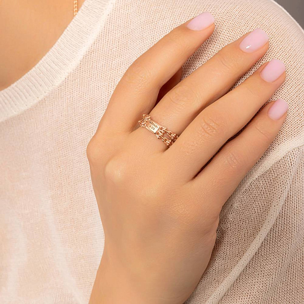 Золотое кольцо без камней (арт. 156607) – изображение 3